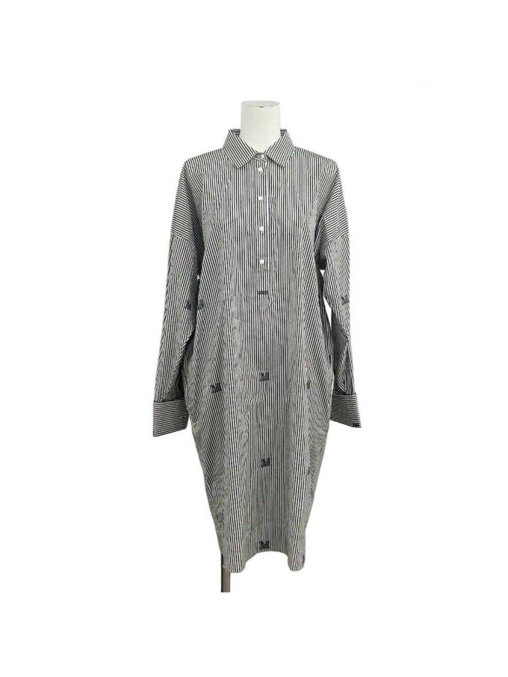 Max Mara Dress S White Dark Navy 38